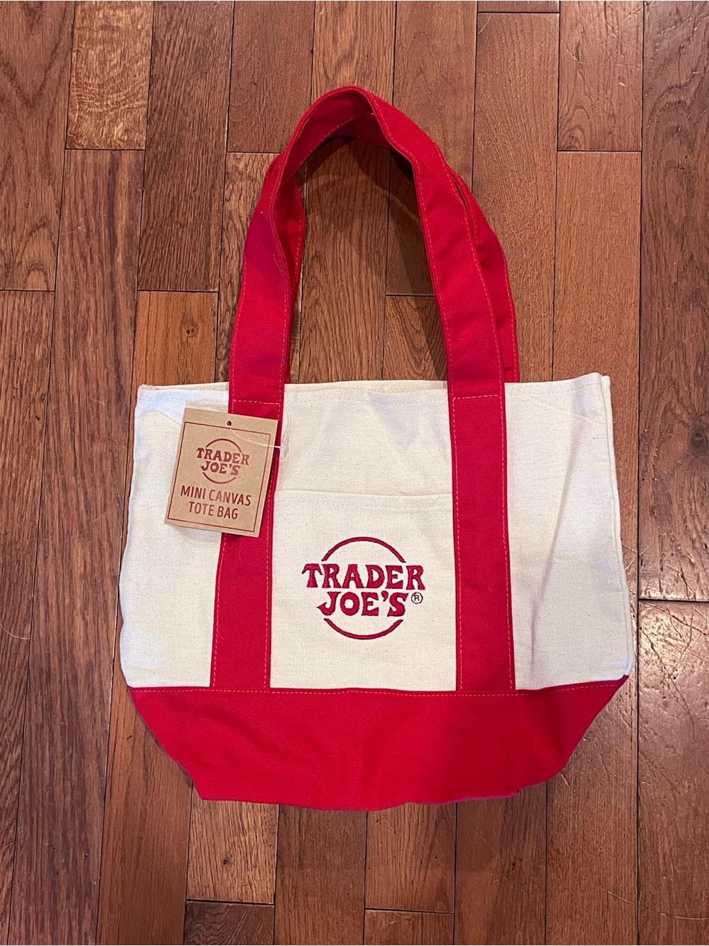 Trader Joe's Mini Canvas Tote Bag Set of 4 - Picture 4 of 6